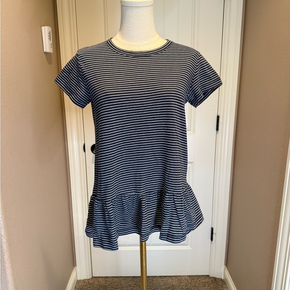 Caslon Tops - Caslon Navy and White Striped Top